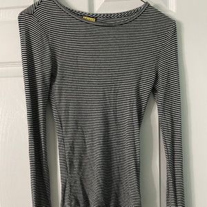 Black and White Stripped Prince and Fox Long-Sleeved Shirt